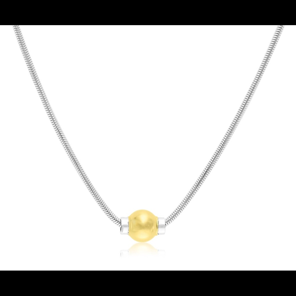 Cape Cod 925 Sterling Silver and 14K Gold Anklet